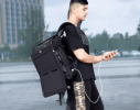 Solar power generation business backpack. 30L,20W,5V/3A,9V/2A, QC2.0/QC3.0 fast charging, 5000 mAh energy storage, YKK zipper, high-end waterproof, 21