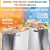Pack of 10 Insulated Thermal Bubble Bags with Hand Hole. Lightweight High Capacity Metallized Foil Tote Bag 8x8x12 Easy Use Adhesive Tape Seal Closure